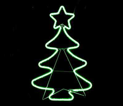 árbol de luz de neón verde DD-2086